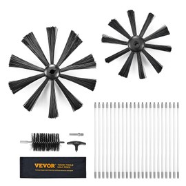 VEVOR 22 Pieces 30 FEET Dryer Vent Cleaner Kit, Include 3 Different Sizes Flexible Lint Trap Brush, Reinforced Nylon Duct Cleaning Dryer Vent Brush, Dryer Cleaning Kit with Clamp Connectors