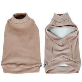 FUNAT Dog Cat Winter Warm Jumper, Cute Knitwear for Pets in Spring Autumn, Sweater for Dogs, Pet Casual Tracksuit Sweatshirt (L, Dark Brown)