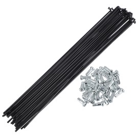 RATCHROLL 1 Set Universal Bicycle Spokes 13G 243mm Length Bike Wheel Spokes Nipple Black 45 Steel