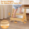 Toddler Step Stool, Wooden Step Stool for Kids, Foldble Potty