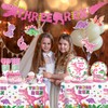 Yingoto Three Rex Birthday Decorations Girl with Trex Banner, 25