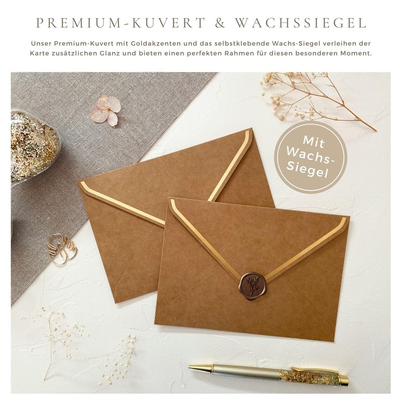 JoliCoon I Love You Card A6 with Natural Envelope and