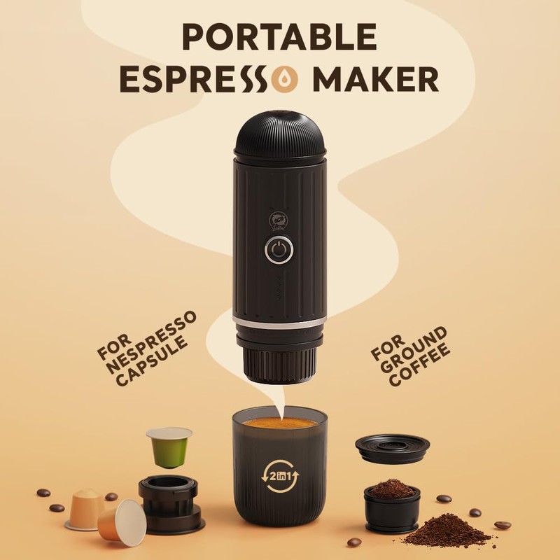BENFUCHEN Portable Espresso Machine For Travel, USB-C Charging, Self-Heating Electric