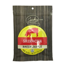 Sriracha Bacon Jerky - Made with REAL Bacon and Sriracha Sauce - World Famous, Small Batch Bacon Jerky - 1.75 oz. bag