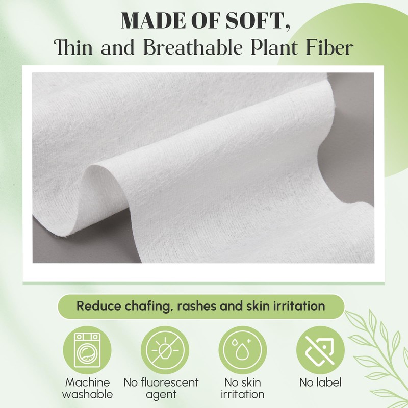 Neer 100 Pcs Tummy Liners for Sweat White Thin Cotton