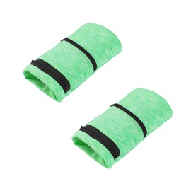 LIONLINK Wrist Pouch, Wrist Wallet with Zippered for Running, Walking, Hiking, Yoga and More (S, Emerald Green+Emerald Green)