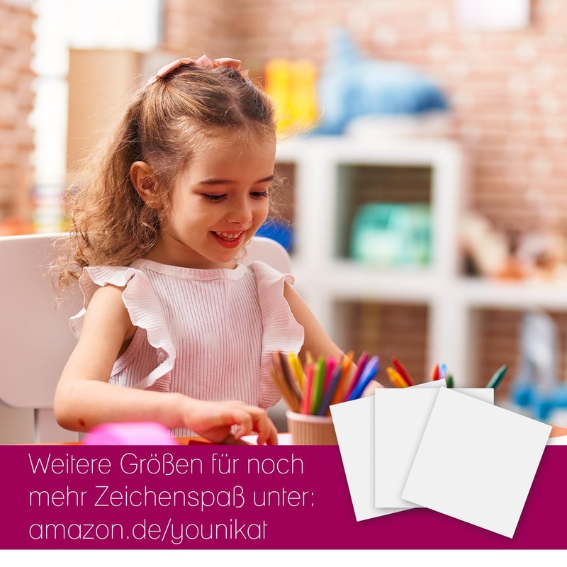 younikat Replacement Paper for Long-Lasting Projector Drawing Fun, Square Paper