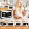 4 Slice Toaster Touch Screen, Stainless Steel Toasters Digital Timer,