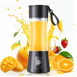 Portable Blender for Smoothies & Shakes - Personal Blender with 12Oz Traveling Cup, BAP Free, 6 Stainless Steel Blades, Freshly Squeezed for Office/Picnic/Sports