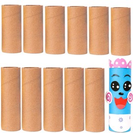 Pack of 12 Cardboard Rolls, Craft Rolls, Creations Craft Rolls, Multi-Purpose Robust Paper Brown Craft Rolls, Paper Tubes for Children, DIY, Creative Handwork, Classroom and Art Projects (2 Styles)