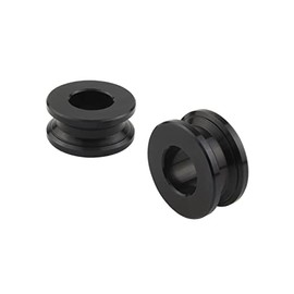 POSH FAITH 141010-06 Aluminum Color Spool Type M10 Inner Diameter T = 0.4 inch (10 mm) Thickness (Pack of 2) Universal Black