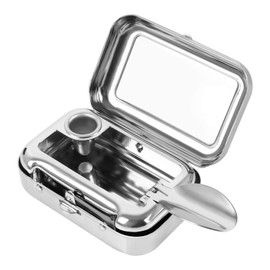 Mini Mobile Ashtray for Outdoors, Lid Pocket Ashtray, Stainless Steel Mini Ashtray, Suitable for Outdoor, Office, Home