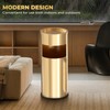 POWLAB Trash Can Outdoor Waste Container Round Stainless Steel Trash
