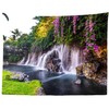 BELECO Mountain Waterfall Tapestry Lake Tapestry Tropical Hawaii Nature Tapestry