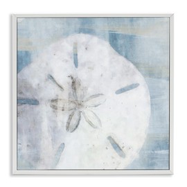Stupell Industries Pastel Blue Sand Dollar Seashell Framed Giclee Art, Design by Nina Blue