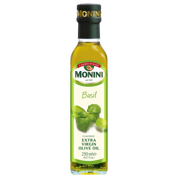 MONINI Basil Extra Virgin Olive Oil, 1.05 Pound
