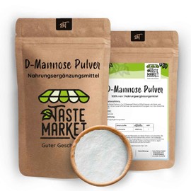 TASTE MARKET Guter Geschmack D-Mannose Pulver 500 g | 100% natrliches Mannose Pulver ohne Zus?tze | Vegan