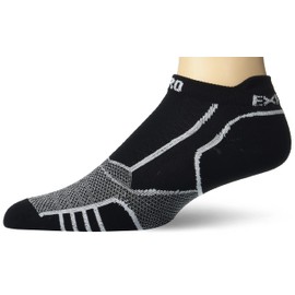 thorlos Unisex's Xptu01 Running Socks, Black/White (1 Pair), Large