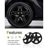 SCITOO 4pcs Set of 14-Inch Black Hubcaps can be Easily