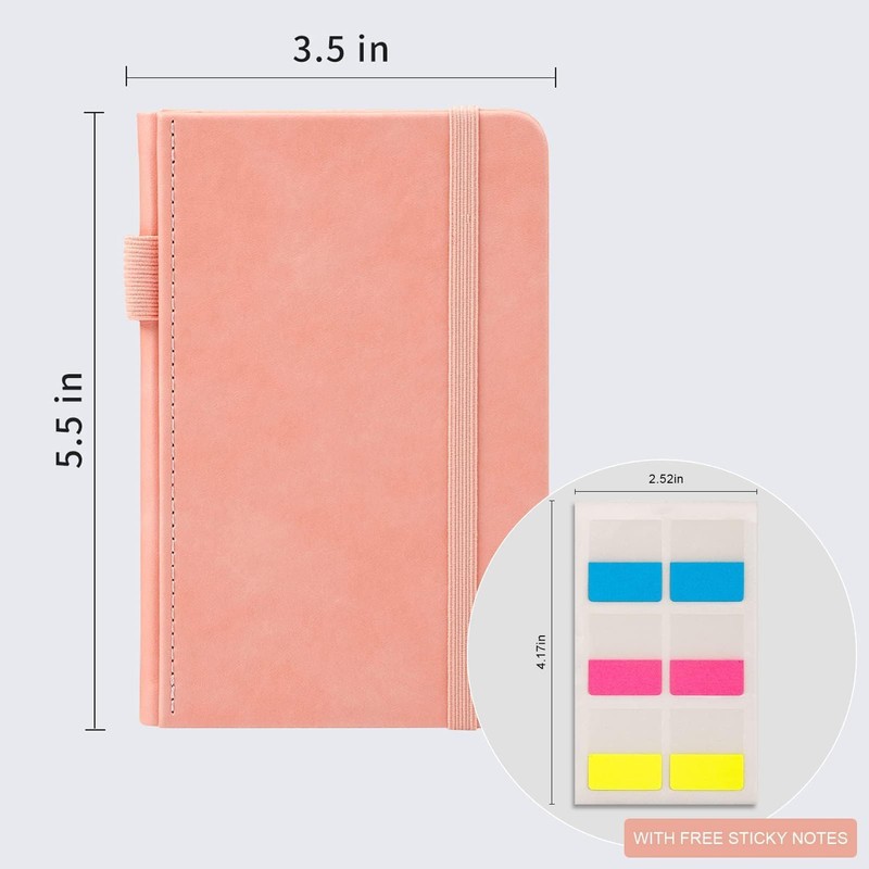RETTACY Pocket Notebook A6 Mini Notepad 2 Pack Small Hardcover