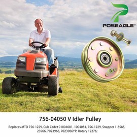 POSEAGLE 756-1229 Idler Pulley Replaces Cub Cadet 756-1229 Idler Pulley 756-1229, MTD 756-1229 Pulley, 756 1229 Pulley, Cub Cadet 01004081 Pulley, Cub Cadet 02005077, Snapper 7023966yp, 7023966