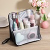 Standing Makeup Bag, Large Capacity Cosmetic Bag with Compartments Portable