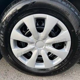 Coast2Coast International (CCI) Set of 4 Silver Hubcaps Covers 8SPK FOR 2009-2013 Toyota Corolla 15" Steel Wheel