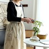 Cooking Apron Flower Embroidery Waterproof Wear Resistant Baking Apron for