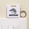 Azeeda 'Dynamic Yoga Stretching Posture' Keyring Tape Measure/Spirit Level Tool