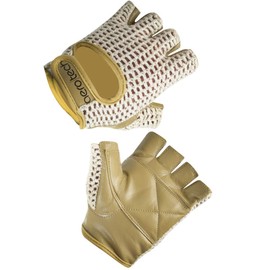 Cycling Gloves Natural Cotton Crochet and Leather
