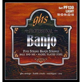 GHS PF130 Nickel Ball End 5-String Banjo Strings