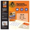 Gorilla Permanent Adhesive Dots, Double-Sided, 150 Pieces, 0.5" Diameter, Clear,