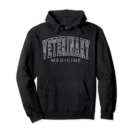 Petmedly Unisex-Adults Black Small Classic Fit Animal Print Polyester/Cotton Long Sleeve Hooded Neck Pullover Hoodie - Veterinary Theme, Gift for Veterinary Professionals