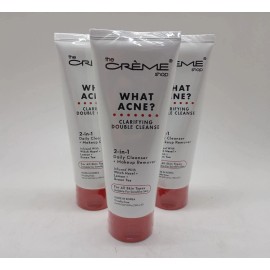 The Creme Shop What Acne? 2-in-1 Cleanser 5oz Clarifying Double Cleanse, 3 Pack