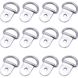 D Ring Lashing Eyelets Stainless Steel, Pack of 12 Construction Ring Lashing Eyelets D Ring Hook Load Securing D Rings High Performance D-Ring Lashing Rings Load Anchor Pendant for Trailers Lorries