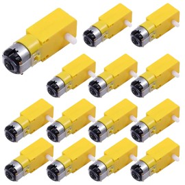Pack of 14 DC3V-6V DC Gear Motor for Arduino Intelligent Car Robots, Double Axis 1:48
