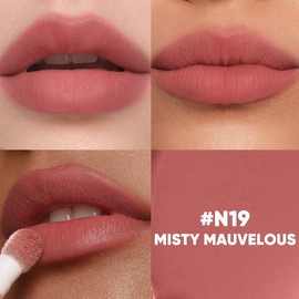 Judydoll Cushion Lip Powder Cream, Matte Lip Glaze, Smooth Lip Mud, Waterproof, Long-lasting, Not Easy to Fade, Non-stick Cup, Cosmetics, Makeup, Mothers Day Gift:_N19 Misty Mauvelous