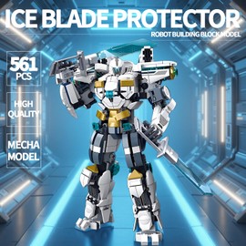 LQPFBSM Transforming Mech Robot Building Block Sets,Destroy Warrior City Action Mechs Model Kit Toys Gift for Adults and Kids Boys 6 7 8 10+ 561 Pieces