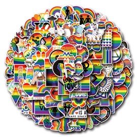 100PCS Stickers for Pride Parade,Pride Stickers,Teens Boys and Girls Sticker Pack Vinyl Skateboard Guitar Door Laptop Luggage Car Bike Water Bottle Birthday Party Supplies Stickers