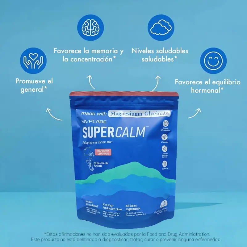 Mvpcare Supercalm Ksm Suplemento Cortisol Glicinato Magnesio Mantenga Eficazmente Niveles
