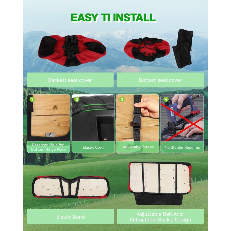 SCITOO Golf Cart Seat Cover for EZGO RXV Front Seat