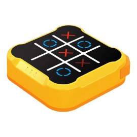Unbranded Lightweight Adaptable Economical Stylish Tic-Tac-Toe Game Machine Electronic Toy - Yellow