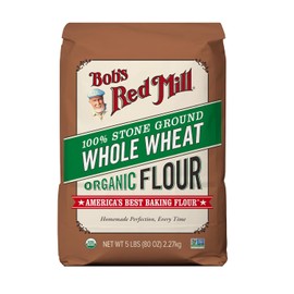 Harina integral orgánica Bob's Red Mill, 2.27 kg (paquete de 1)