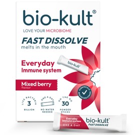 Bio-Kult Everyday Fast Dissolve Probiotic Powder for Immune System, Mixed Berry Flavour, 30 Sachets