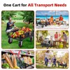 360 Lbs Steel Garden Folding Wagon Cart Heavy Duty with