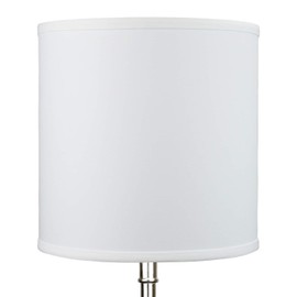 FenchelShades.com Lampshade 11" Top Diameter x 11" Bottom Diameter x 11" Slant Height with Washer (Spider) Attachment for Lamps with a Harp (Linen White)