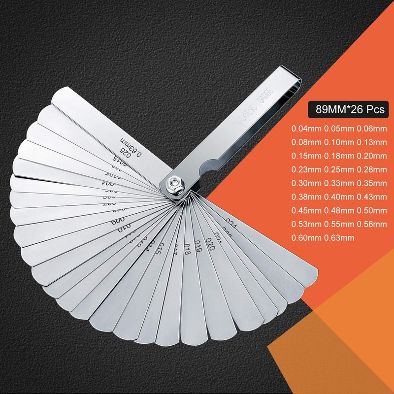 Stainless Steel Feeler Gauge Dual Marked Metric and Imperial Gap