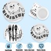 Tioncy 171 Pieces Musical Party Supplies Disposable Musical Notes Tableware