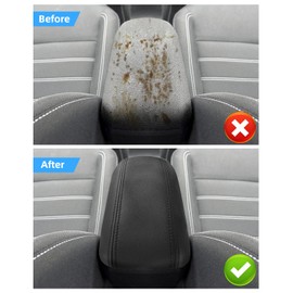 LANGBEAN Armlehnenabdeckung für Dacia Sandero 3 2021-2025, Mittelarmlehne Abdeckung aus PU-Leder, Sandero Stepway Armlehnenschutzhülle Mittelkonsole Zubehör zur Erhöhung der Armlehne, Schwarz