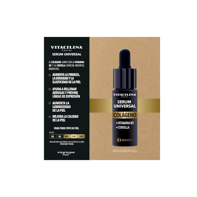 Vitacilina Sérum Facial Colágeno 5ml Hidratación Día y Noche